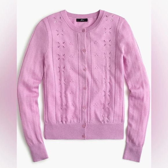 NWT J. Crew Jackie Light Pink Wool Blend Button Cardigan Sweater Women’s Size 2X - Picture 1 of 7